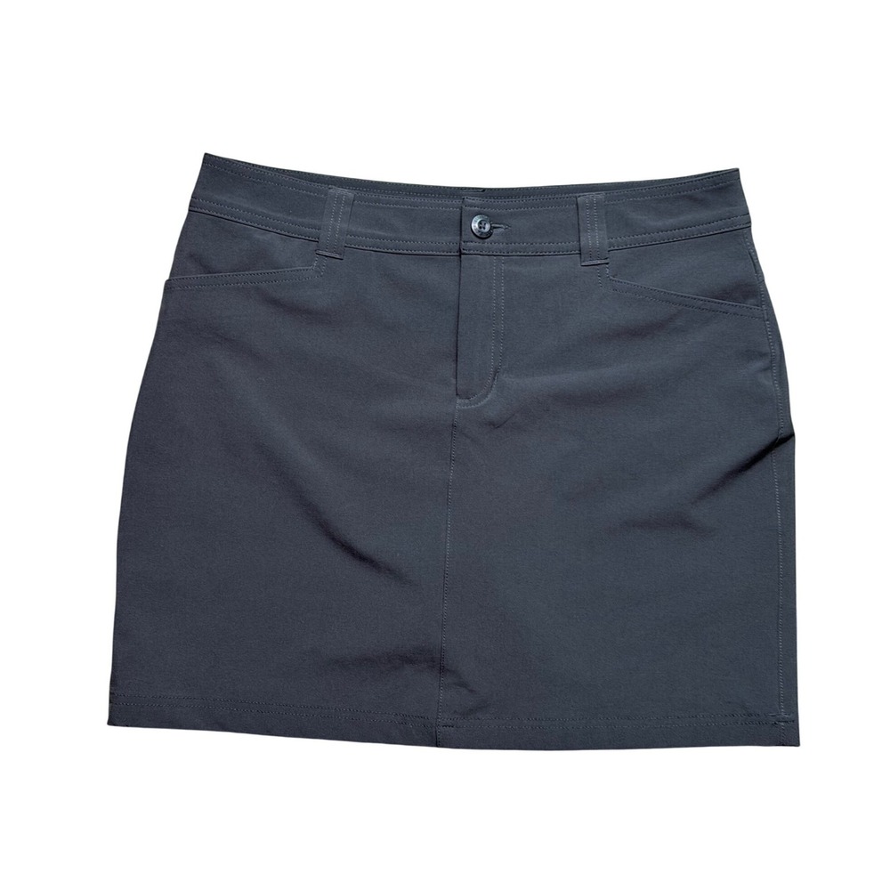 Eddie Bauer Skort Womens 8 Dark Gray Performance Stretch Active EUC